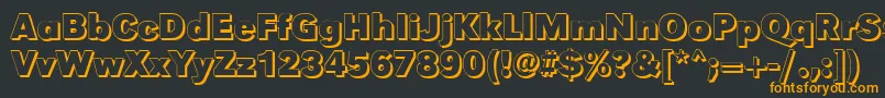 フォントGroteskshBold – 黒い背景にオレンジの文字