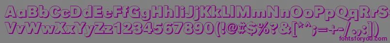 GroteskshBold-Schriftart – Violette Schriften auf grauem Hintergrund