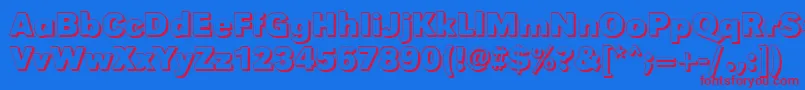 GroteskshBold Font – Red Fonts on Blue Background