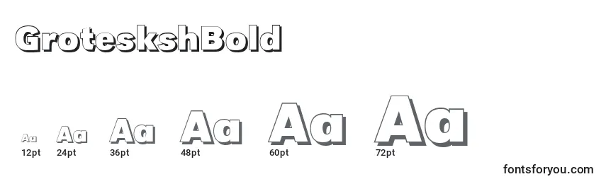 GroteskshBold Font Sizes