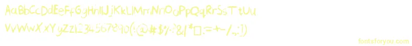 ChequeredPencilCrayons-Schriftart – Gelbe Schriften