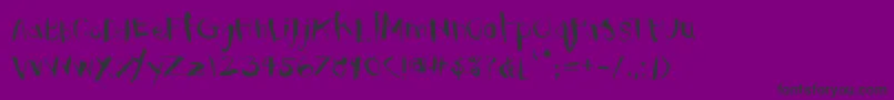 ClubhouseMedium Font – Black Fonts on Purple Background