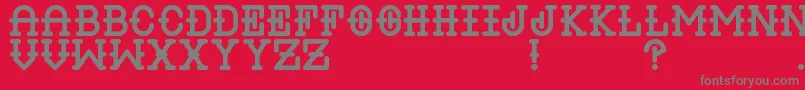 LiquorBold Font – Gray Fonts on Red Background