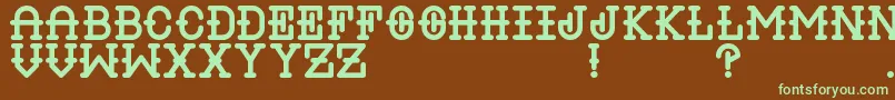 LiquorBold Font – Green Fonts on Brown Background
