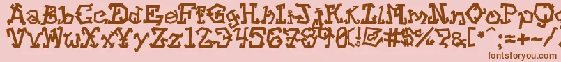 Strtvc Font – Brown Fonts on Pink Background