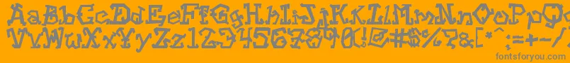 Strtvc Font – Gray Fonts on Orange Background