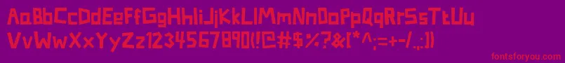 SomersetBarnyard Font – Red Fonts on Purple Background