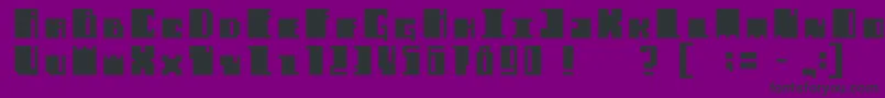 Więcej informacji o czcionce Alachuabold Czcionka Alachuabold – czarne czcionki na fioletowym tle