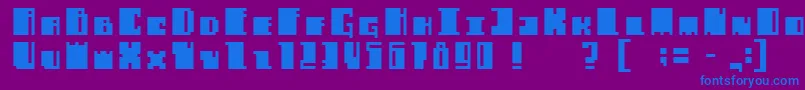 Alachuabold-Schriftart – Blaue Schriften auf violettem Hintergrund