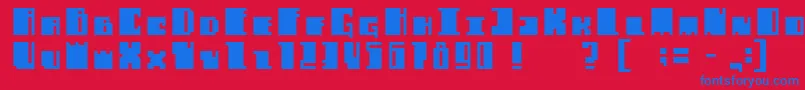 Alachuabold Font – Blue Fonts on Red Background