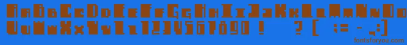 Шрифт Alachuabold – коричневые шрифты на синем фоне