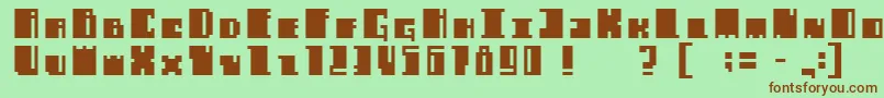 Alachuabold Font – Brown Fonts on Green Background