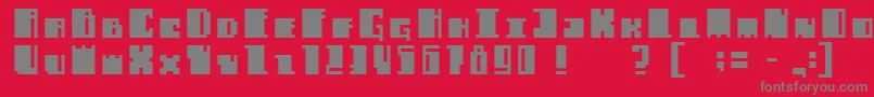 Alachuabold Font – Gray Fonts on Red Background