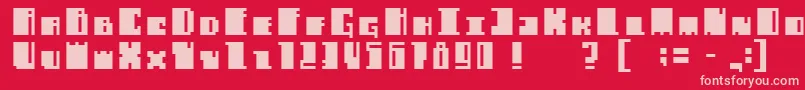 Alachuabold Font – Pink Fonts on Red Background