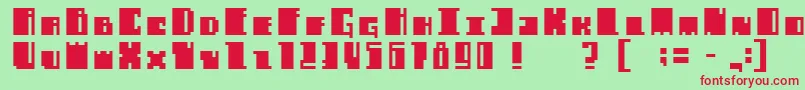 Alachuabold Font – Red Fonts on Green Background