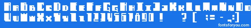 フォントAlachuabold – 青い背景に白い文字