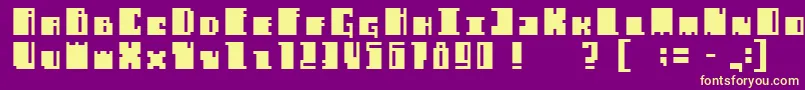 Alachuabold Font – Yellow Fonts on Purple Background