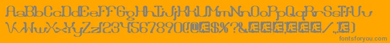 Draggle ffy-Schriftart – Graue Schriften auf orangefarbenem Hintergrund