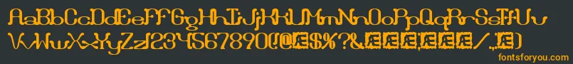 フォントDraggle ffy – 黒い背景にオレンジの文字