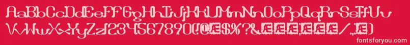 Draggle ffy Font – Pink Fonts on Red Background