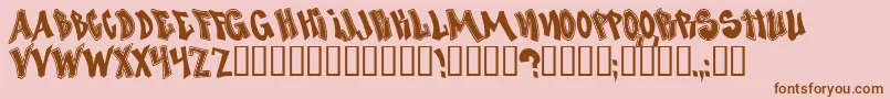 Nosed Font – Brown Fonts on Pink Background
