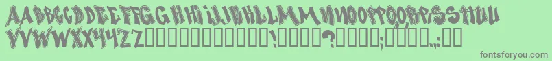 Nosed Font – Gray Fonts on Green Background