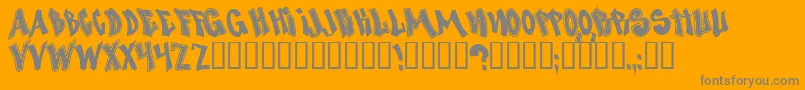 Nosed Font – Gray Fonts on Orange Background