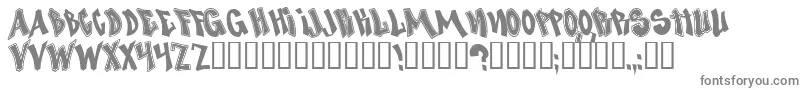 Nosed Font – Gray Fonts on White Background