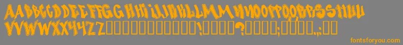 Nosed Font – Orange Fonts on Gray Background
