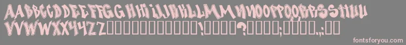 Nosed Font – Pink Fonts on Gray Background