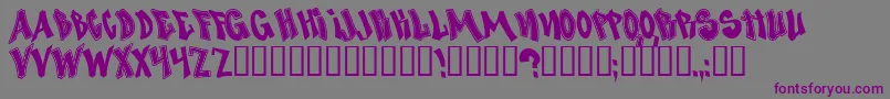 Nosed Font – Purple Fonts on Gray Background