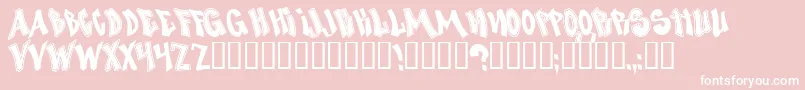 Nosed Font – White Fonts on Pink Background