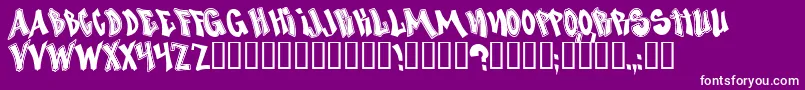 Nosed Font – White Fonts on Purple Background