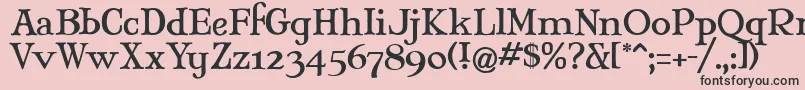 Mjantiq Font – Black Fonts on Pink Background