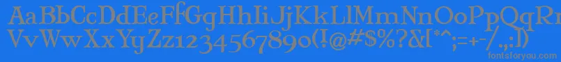 Mjantiq Font – Gray Fonts on Blue Background