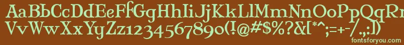 Mjantiq Font – Green Fonts on Brown Background