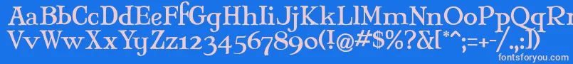 Mjantiq Font – Pink Fonts on Blue Background