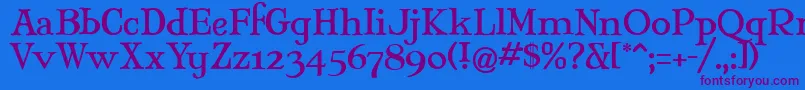 Mjantiq Font – Purple Fonts on Blue Background