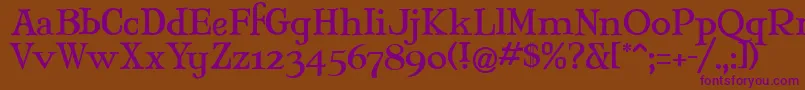 Mjantiq Font – Purple Fonts on Brown Background