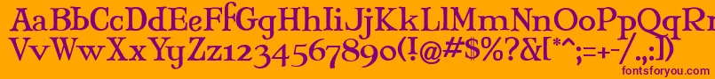 Mjantiq Font – Purple Fonts on Orange Background