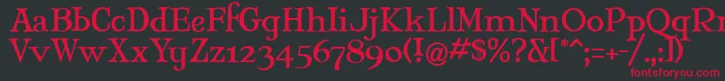 Mjantiq Font – Red Fonts on Black Background