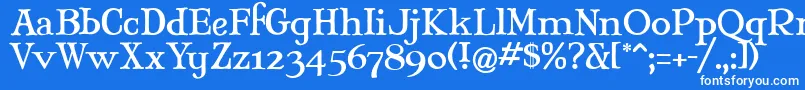 Mjantiq Font – White Fonts on Blue Background