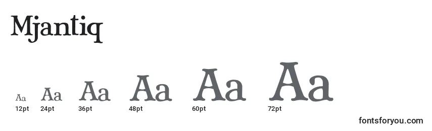 Mjantiq Font Sizes