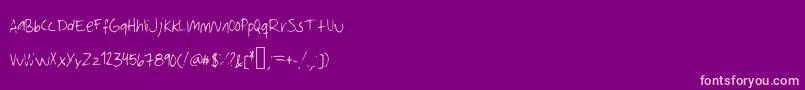 Amanda-Schriftart – Rosa Schriften auf violettem Hintergrund