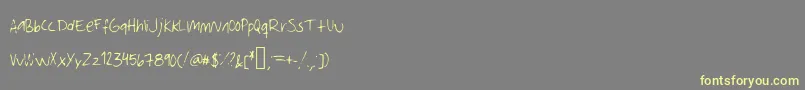 Amanda Font – Yellow Fonts on Gray Background