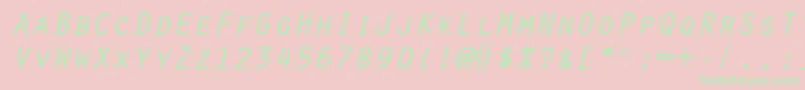 ScribeSsiItalicSmallCaps Font – Green Fonts on Pink Background