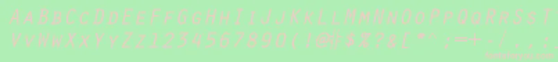 フォントScribeSsiItalicSmallCaps – 緑の背景にピンクのフォント