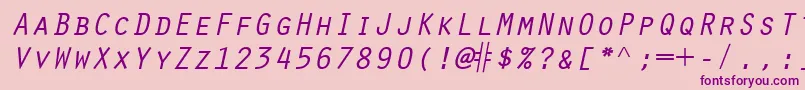 ScribeSsiItalicSmallCaps Font – Purple Fonts on Pink Background