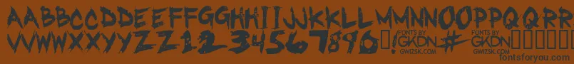 GwizskRegular Font – Black Fonts on Brown Background