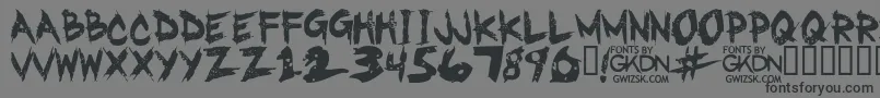 GwizskRegular Font – Black Fonts on Gray Background